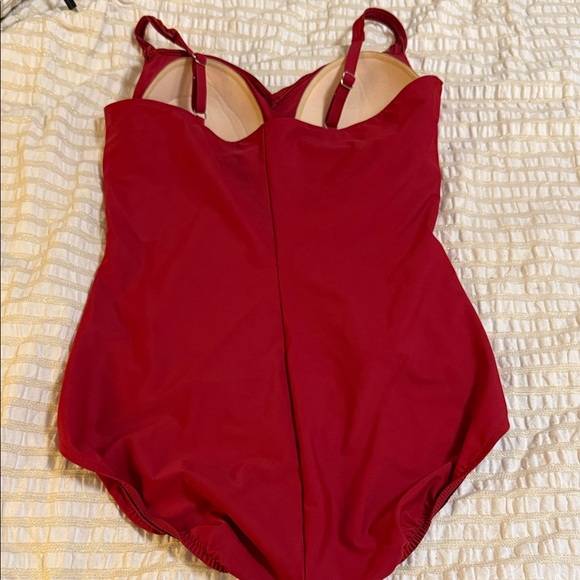 Miraclesuit Red One Piece Swimsuit - Picture 2 of 5